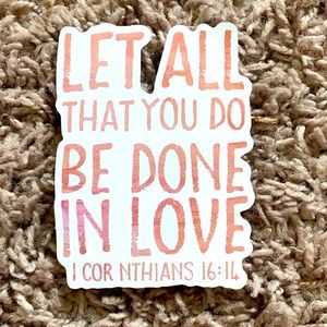 6/$12 Inspirational Vinyl Sticker Matte - Faith Jesus